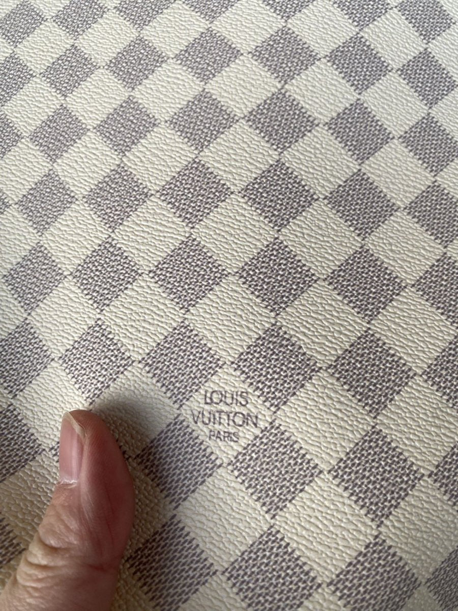 White Damier Louis Vuitton Check Handbag Leather - mingfabricstore