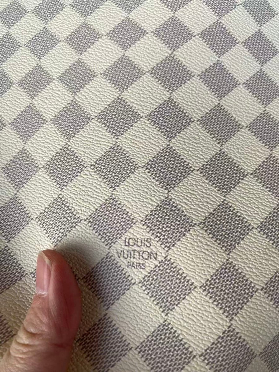 White Damier Louis Vuitton Check Handbag Leather - mingfabricstore