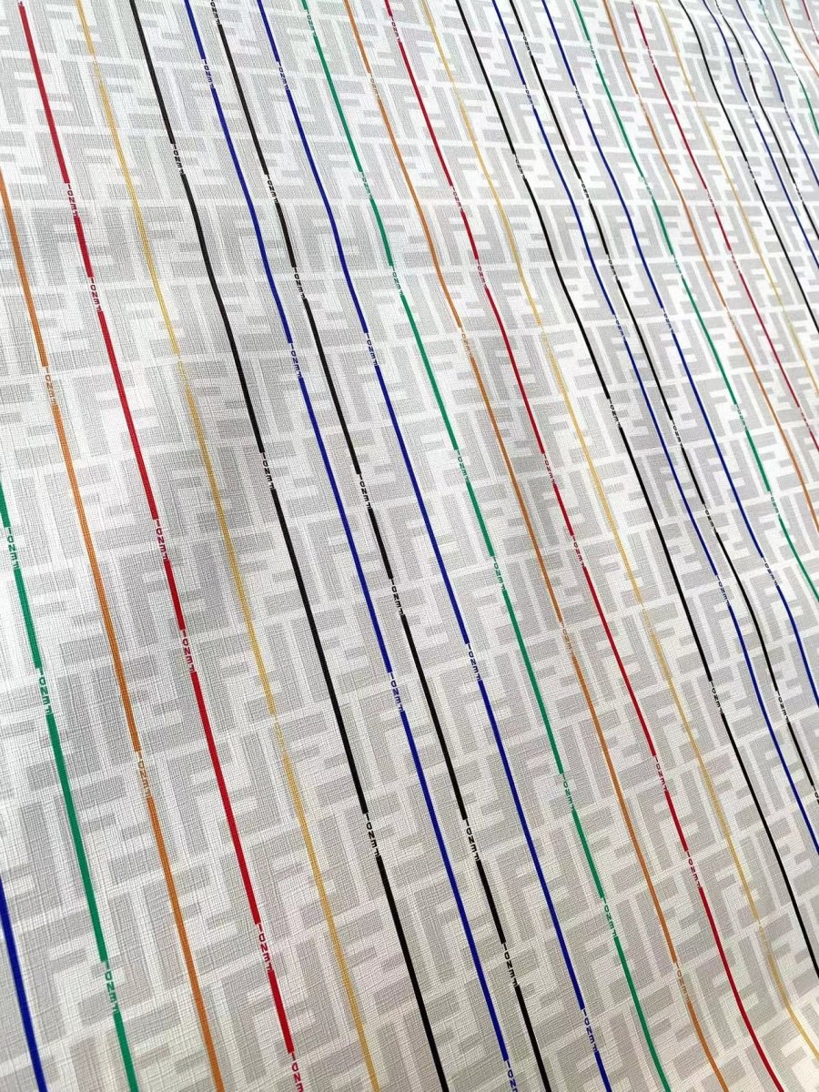 White FF Fendi Vinyl Faux Leather Sheet for Custom Sewing Projects - mingfabricstore