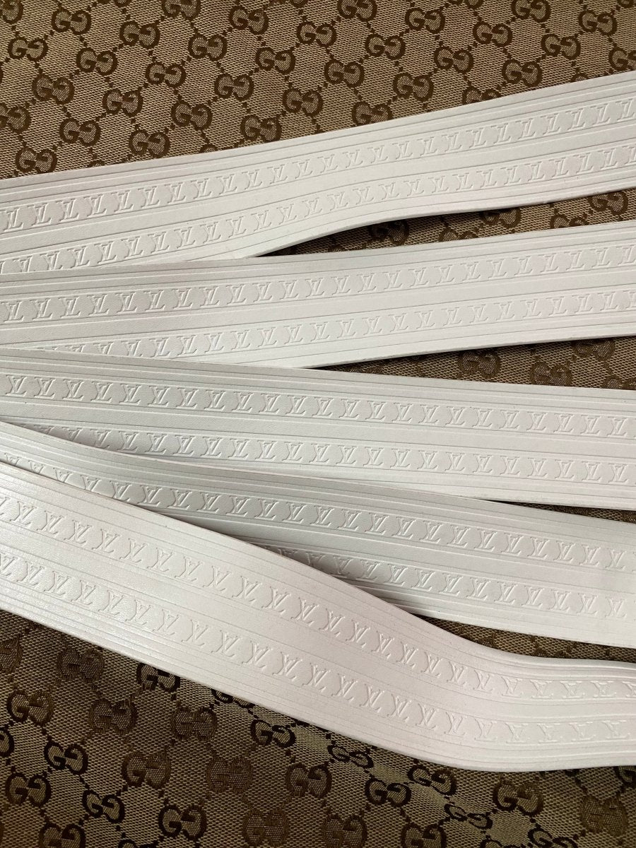 White Louis Vuitton Trunk Luggage Box Leather Stripe for Sewing Bag Accessory - mingfabricstore