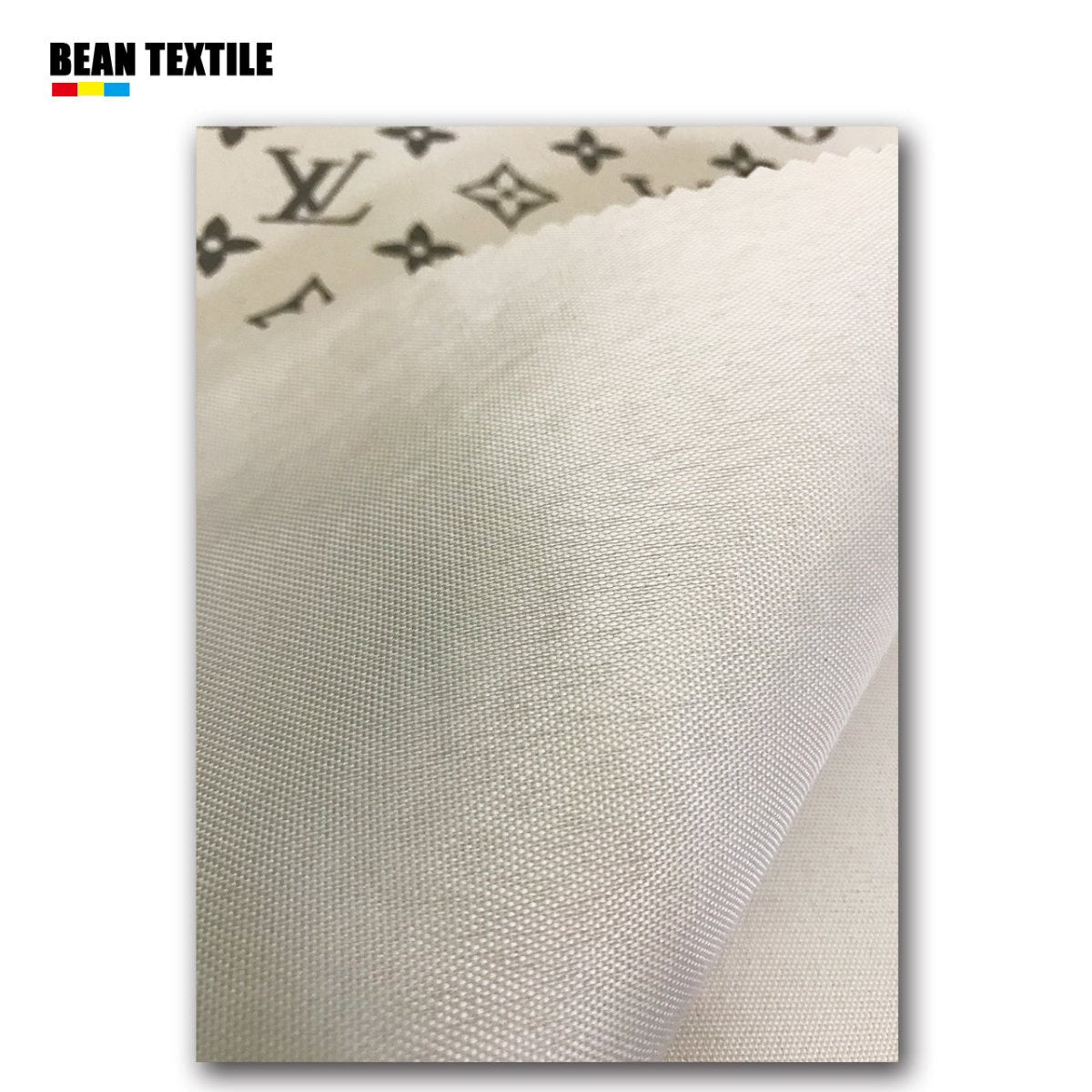 White LV vinyl craft leather fabric for bag - mingfabricstore