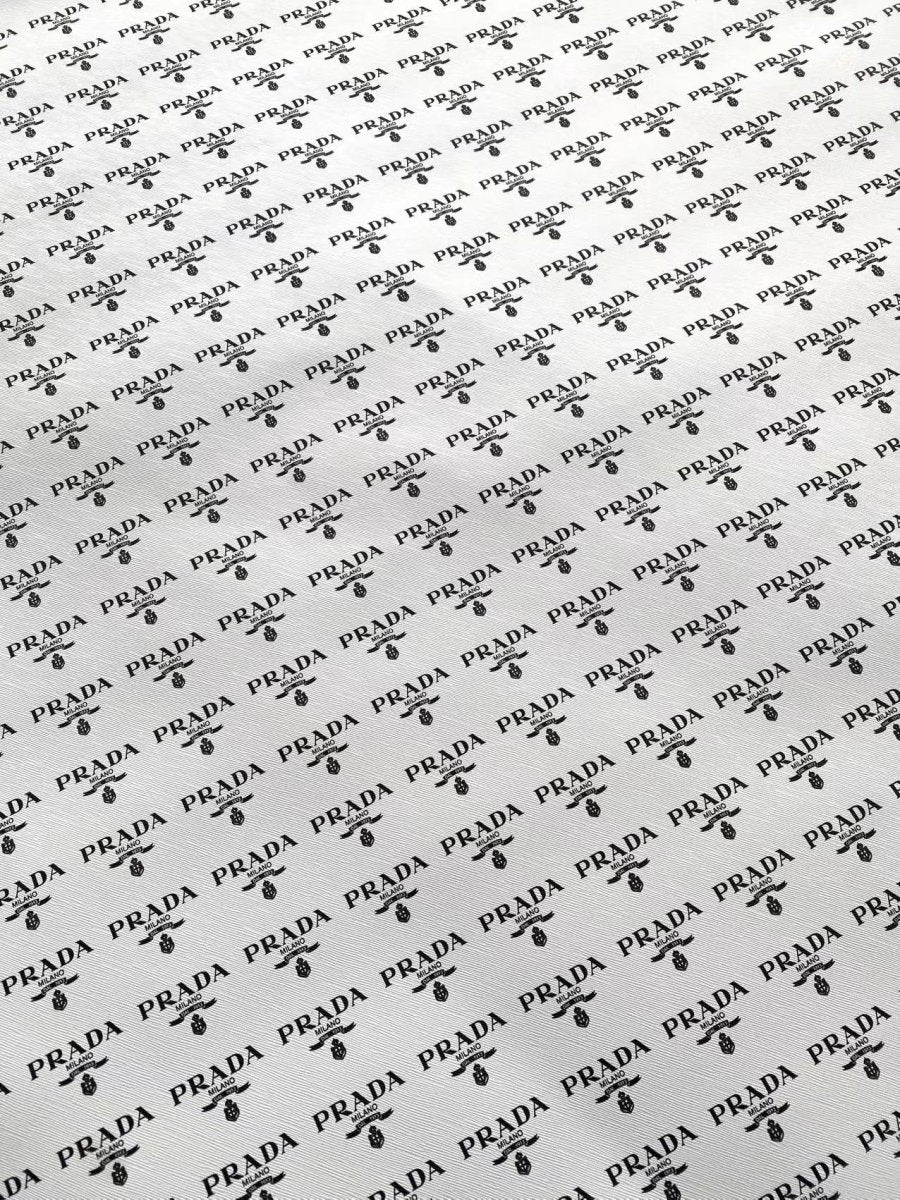 White Prada Custom Faux Leather Sheet Designer Fabric for DIY Sewing Projects - mingfabricstore