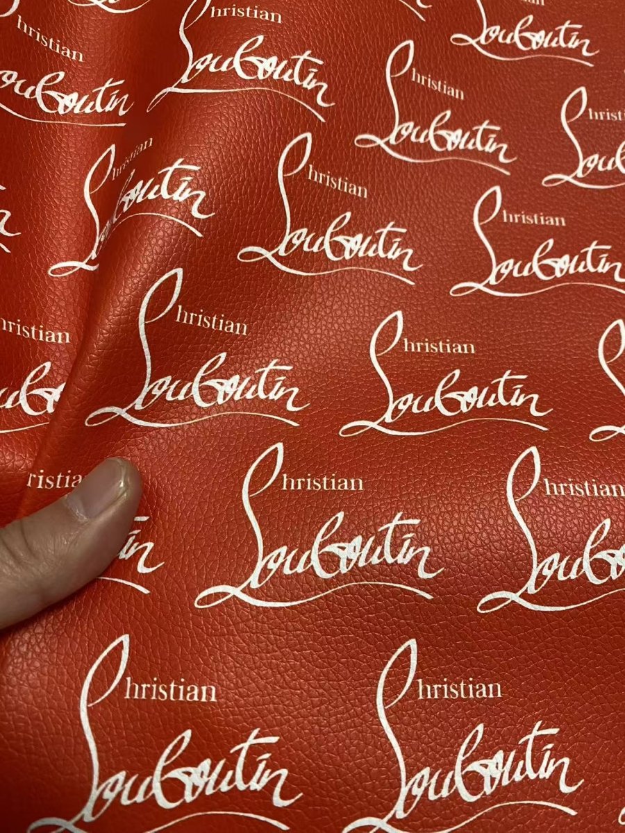 White Red Christian Louboutin DIY Custom Faux Leather Sheet - mingfabricstore
