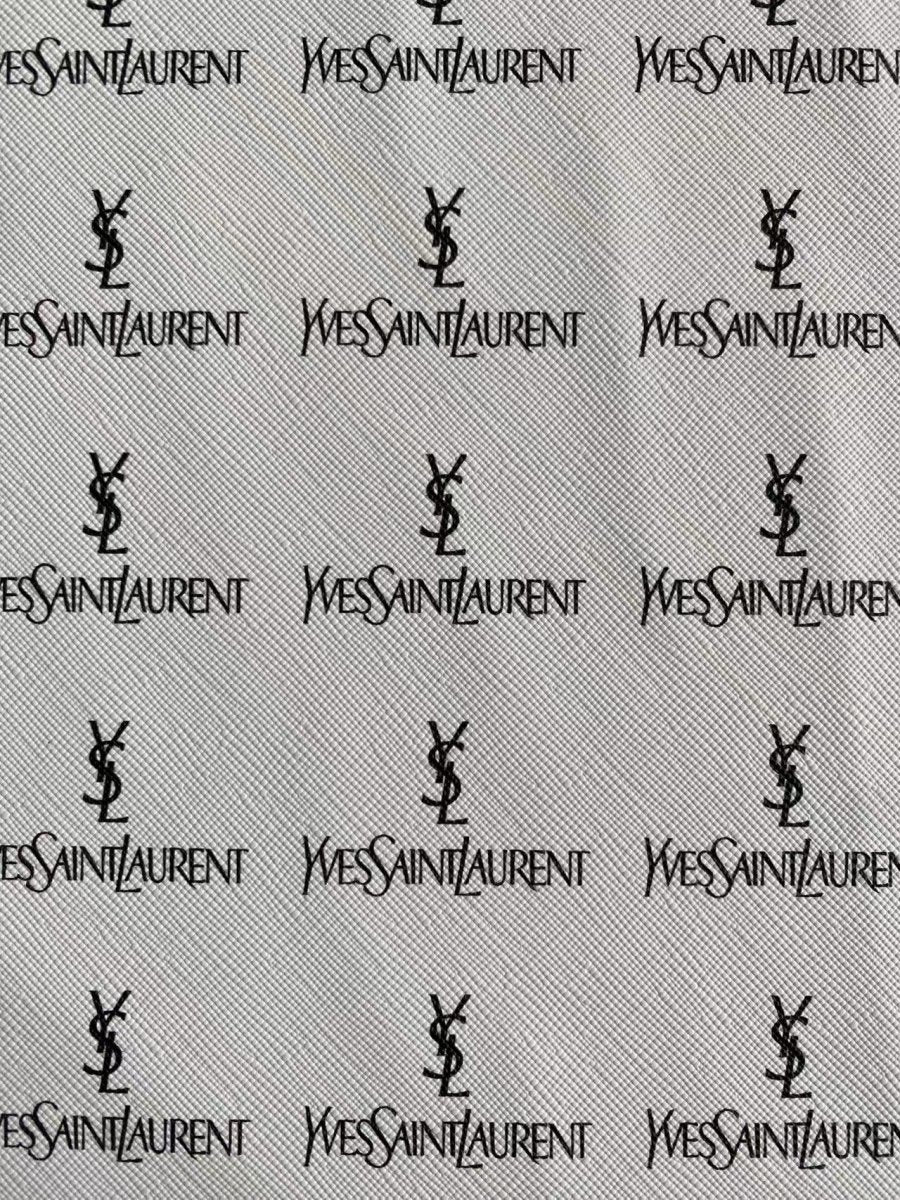 White YSL Premium Leather for Custom Sneakers Handbags DIY Projects - mingfabricstore