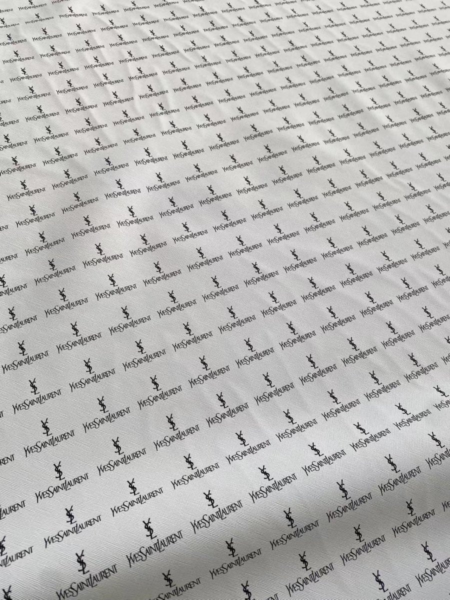 White YSL Premium Leather for Custom Sneakers Handbags DIY Projects - mingfabricstore