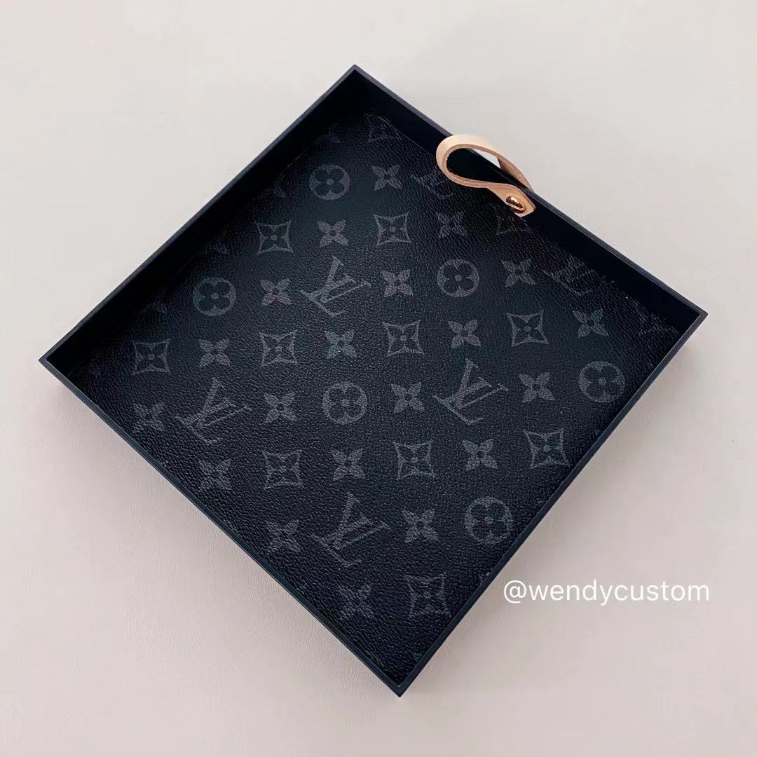 White/Black/Grey LV Square Tray - mingfabricstore