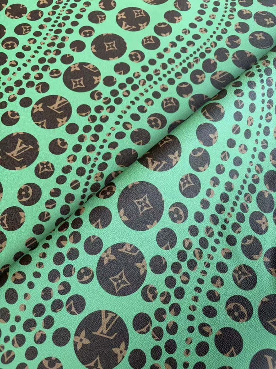 Yayoi Kusama Louis Vuitton Leather Designer Fabric for Bag Repaid DIY Crafts - mingfabricstore