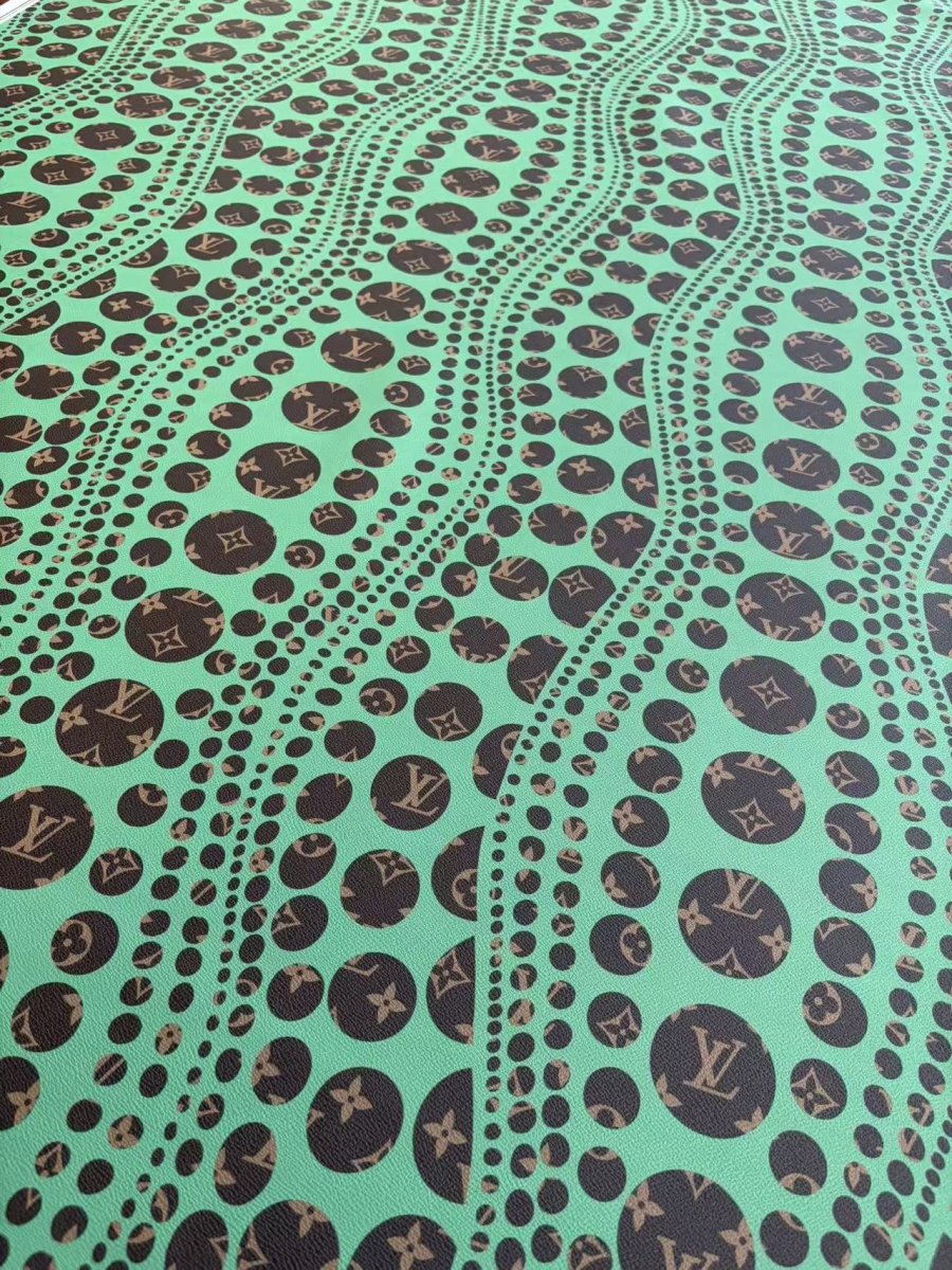 Yayoi Kusama Louis Vuitton Leather Designer Fabric for Bag Repaid DIY Crafts - mingfabricstore