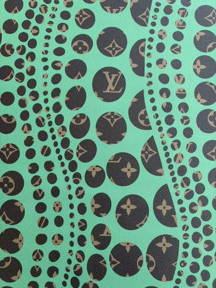 Yayoi Kusama Louis Vuitton Leather Designer Fabric for Bag Repaid DIY Crafts - mingfabricstore