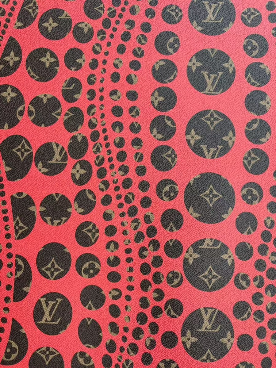 Yayoi Kusama Louis Vuitton Leather Designer Fabric for Bag Repaid DIY Crafts - mingfabricstore