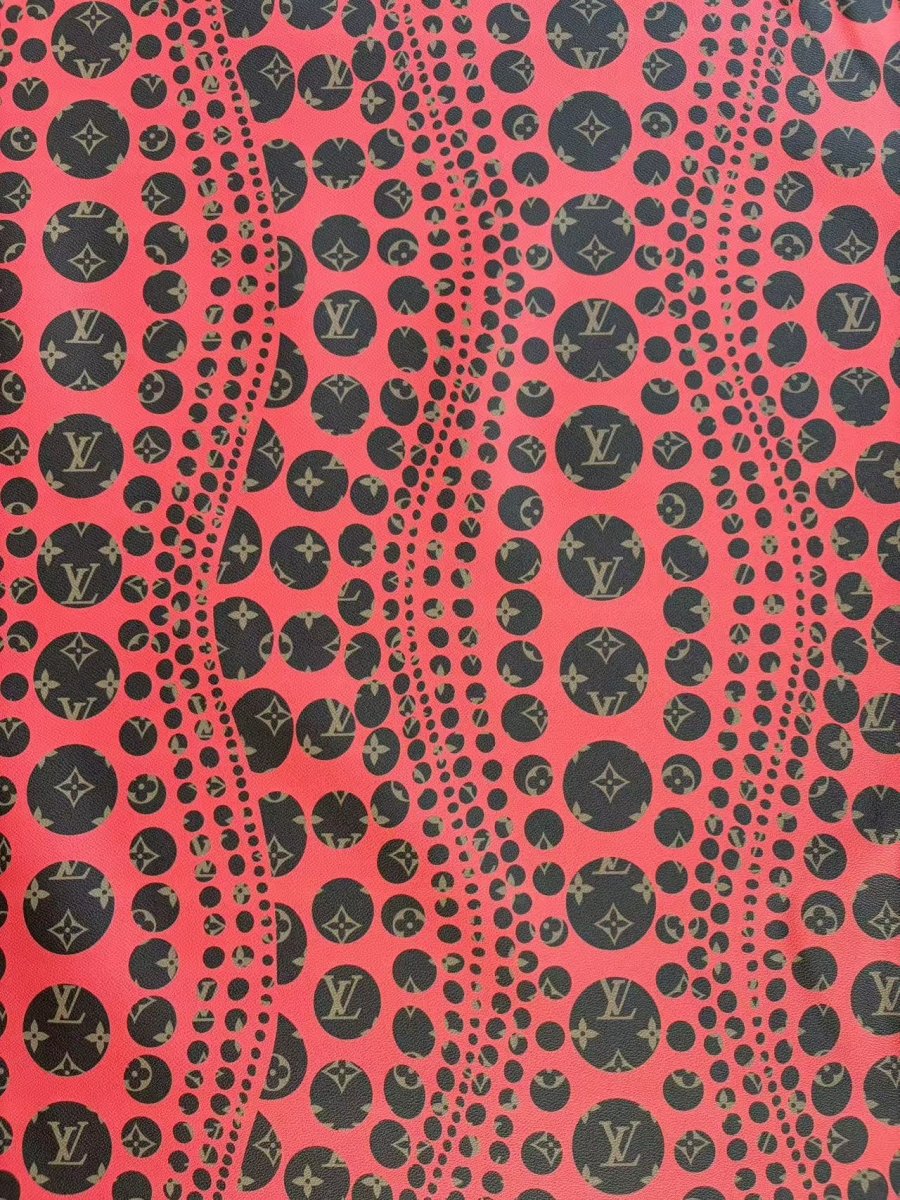 Yayoi Kusama Louis Vuitton Leather Designer Fabric for Bag Repaid DIY Crafts - mingfabricstore