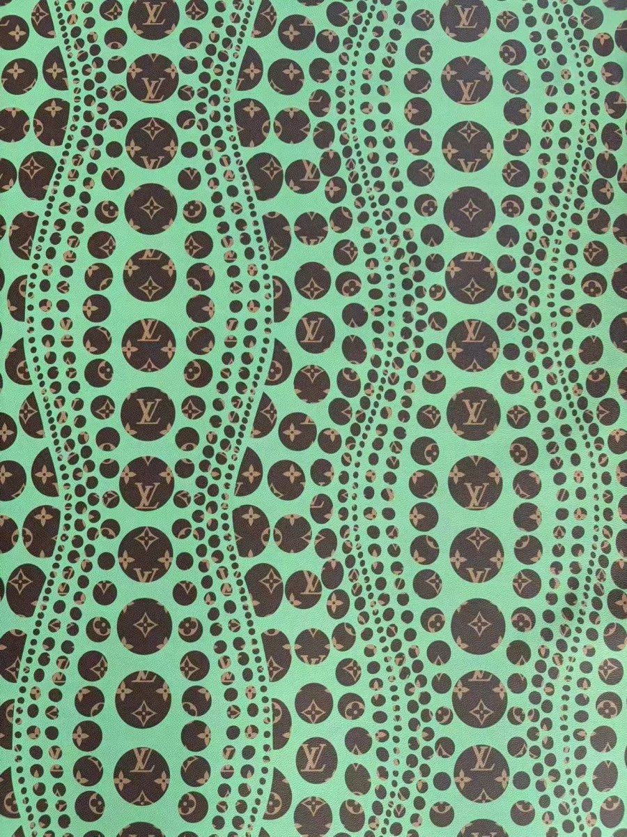 Yayoi Kusama Louis Vuitton Leather Designer Fabric for Bag Repaid DIY Crafts - mingfabricstore