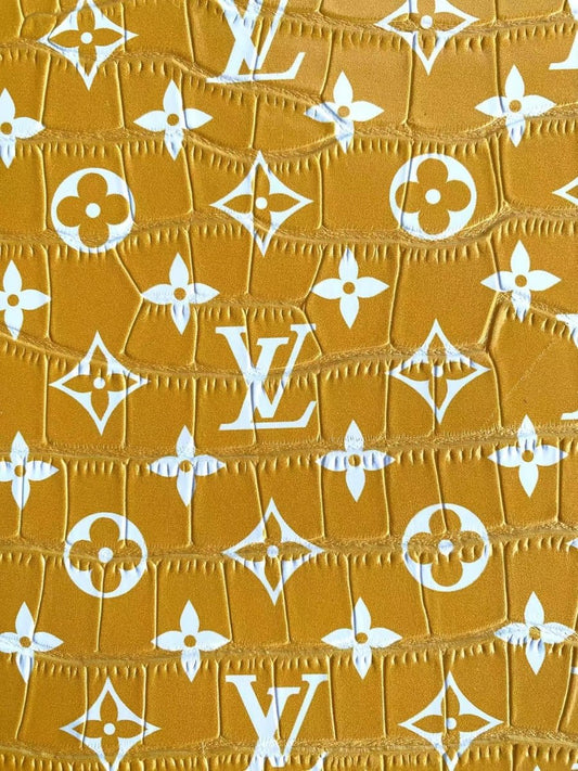 Yellow Crocodile Alligator Louis Vuitton LV for Custom Bag Repair - mingfabricstore