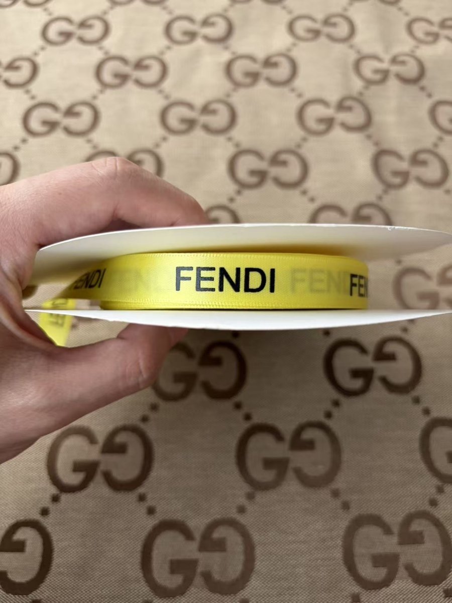 Yellow Fendi Ribbon for DIY Project Gift Wrap - mingfabricstore
