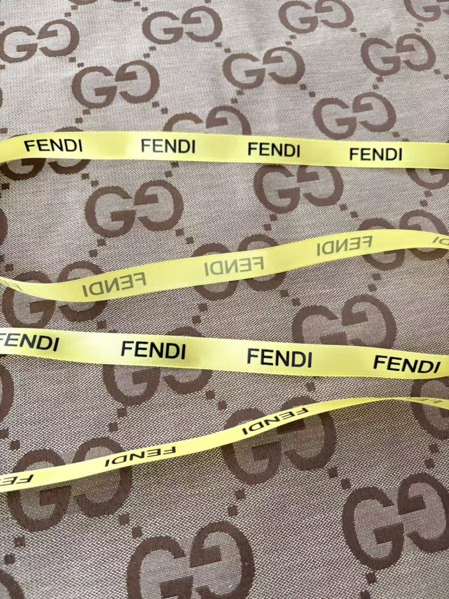 Yellow Fendi Ribbon for DIY Project Gift Wrap - mingfabricstore