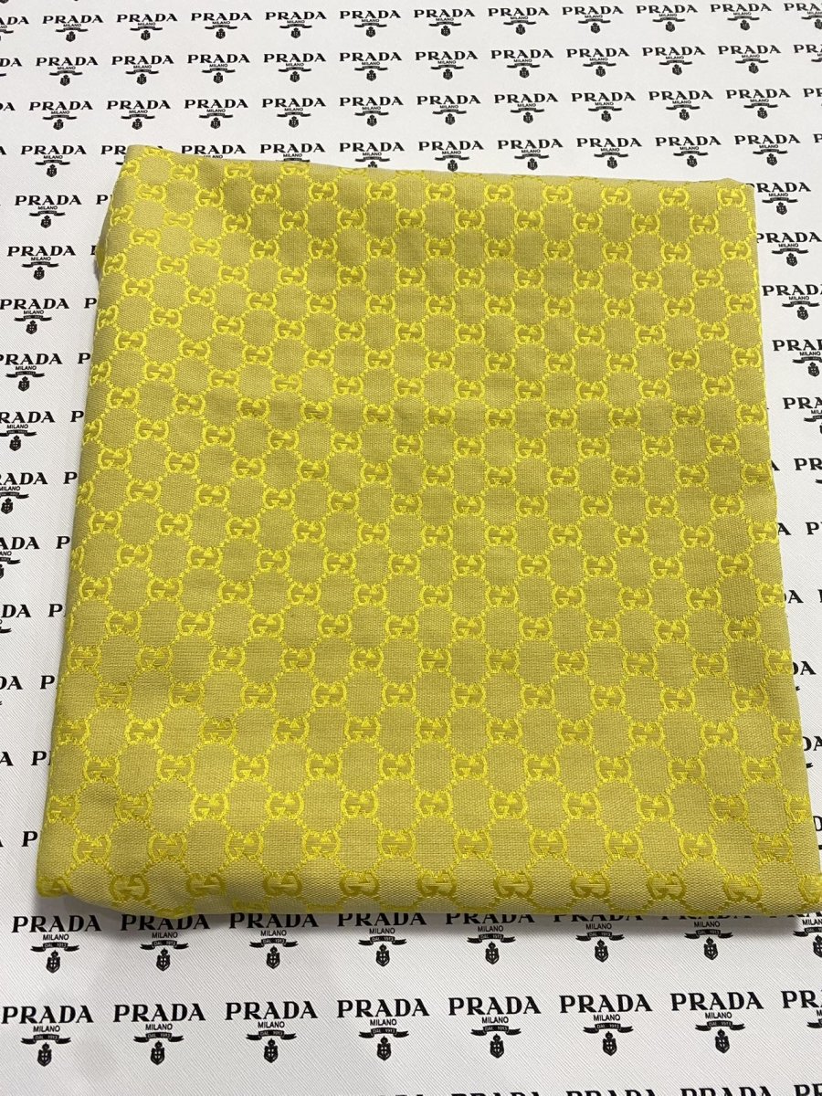 Yellow Gucci Jacquard Fabric for Handmade DIY Sewing Project - mingfabricstore