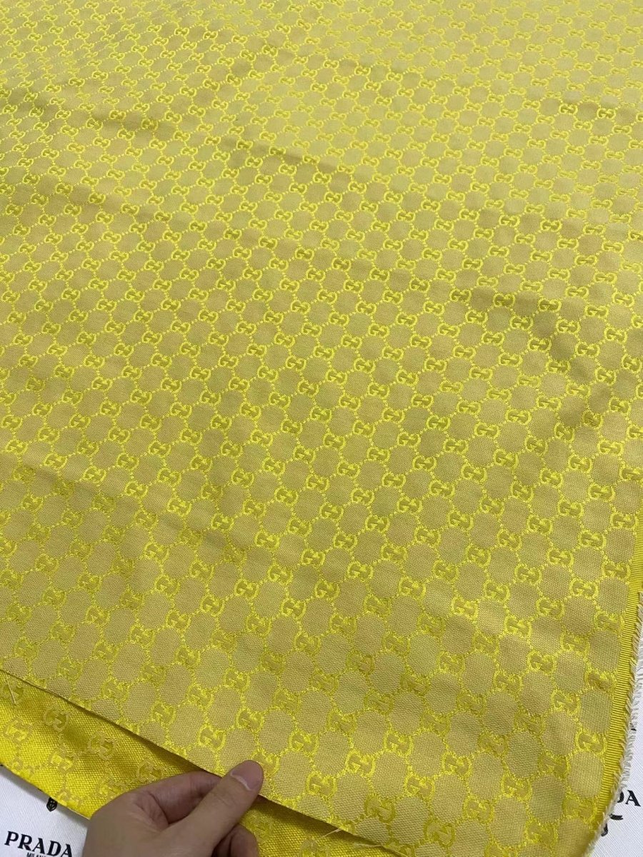 Yellow Gucci Jacquard Fabric for Handmade DIY Sewing Project - mingfabricstore