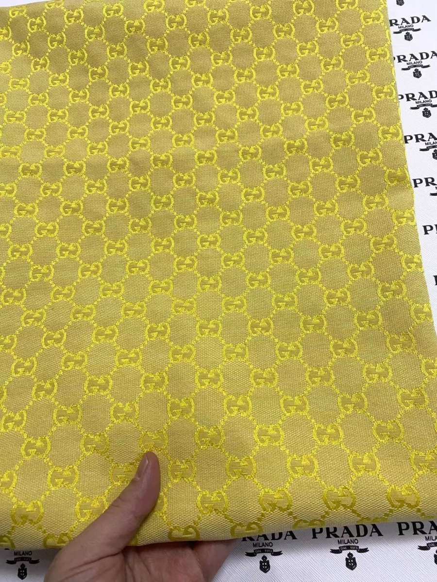 Yellow Gucci Jacquard Fabric for Handmade DIY Sewing Project - mingfabricstore