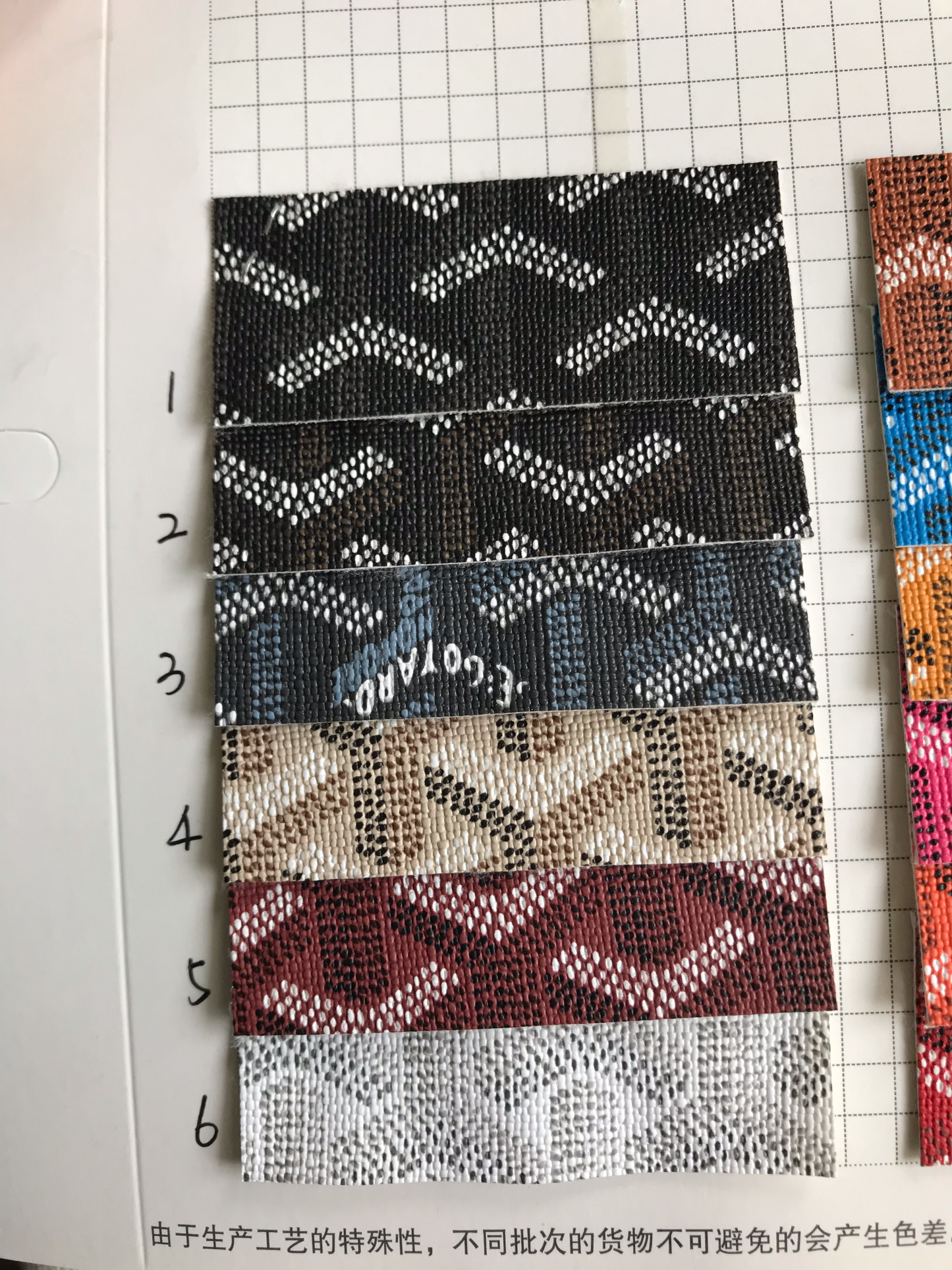 Muti-Color Goyard leather vinyl fabric for bag