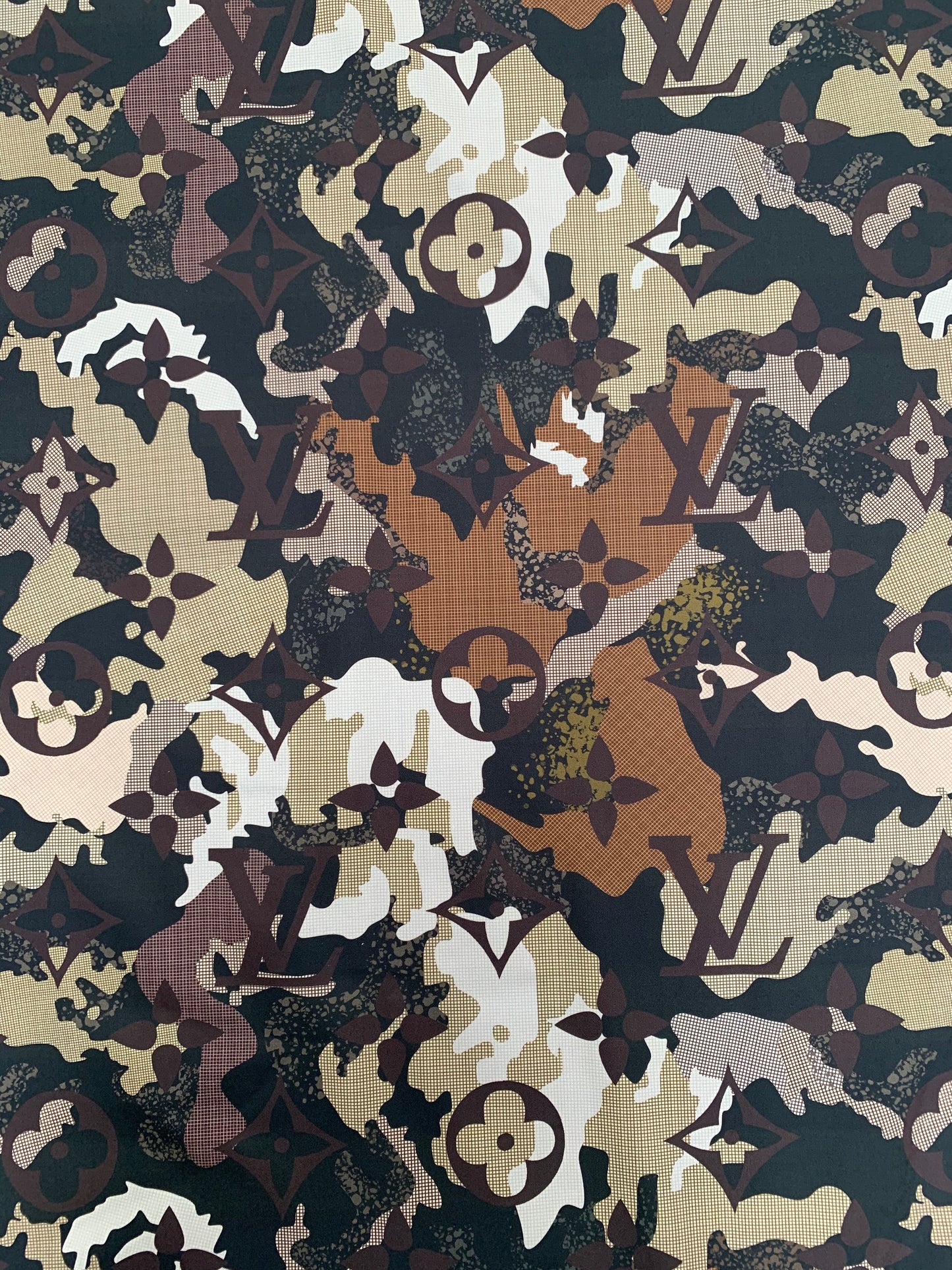 Sewing Cotton Fabric Camouflage LV Quilting for Custom Apparel Handmade DIY