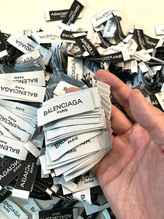 Balenciaga Paris Tag Label for Custom Apparel DIY Sewing Accessories