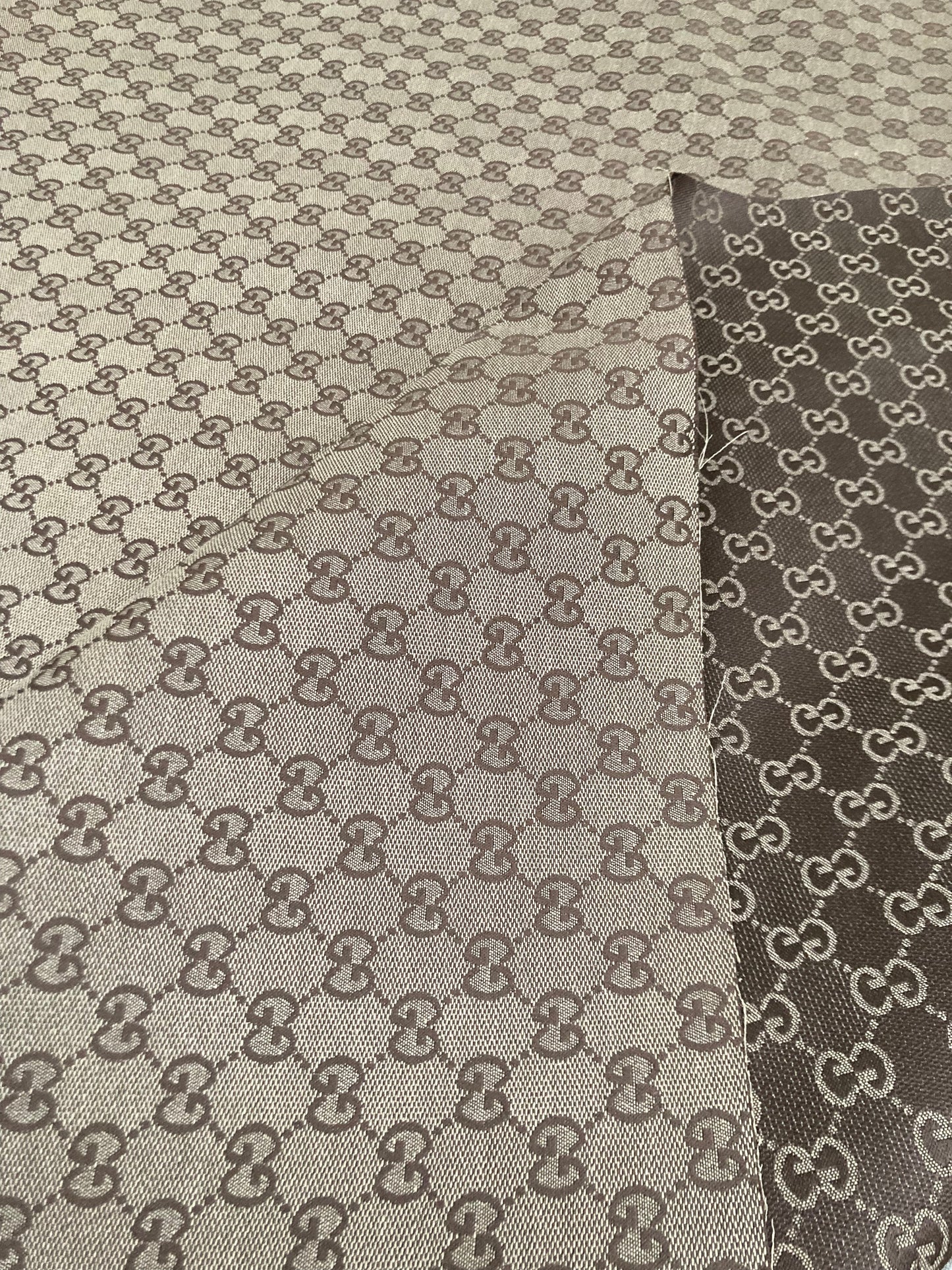 Classic Brown GG Jacquard Designer Fabric for Custom DIY Sewing