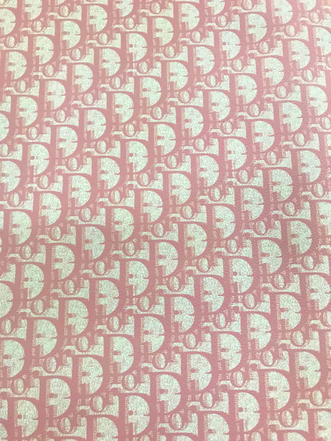 Hot Sale Pink Dior Leather Fabric for Sneaker  Shoe Custom by Yard
