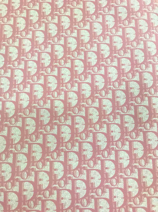 Hot Sale Pink Dior Leather Fabric for Sneaker  Shoe Custom by Yard