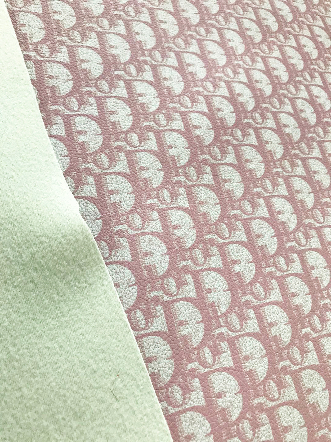 Hot Sale Pink Dior Leather Fabric for Sneaker  Shoe Custom by Yard