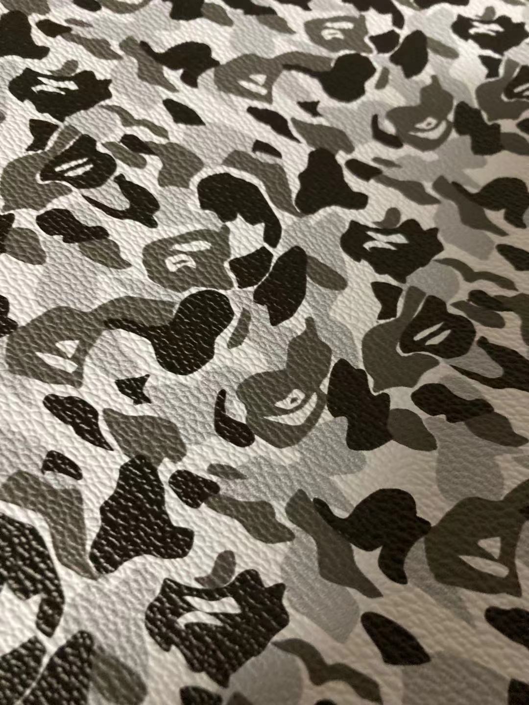 Black White Bape Vinyl Faux Leather for Bape Custom Sneaker