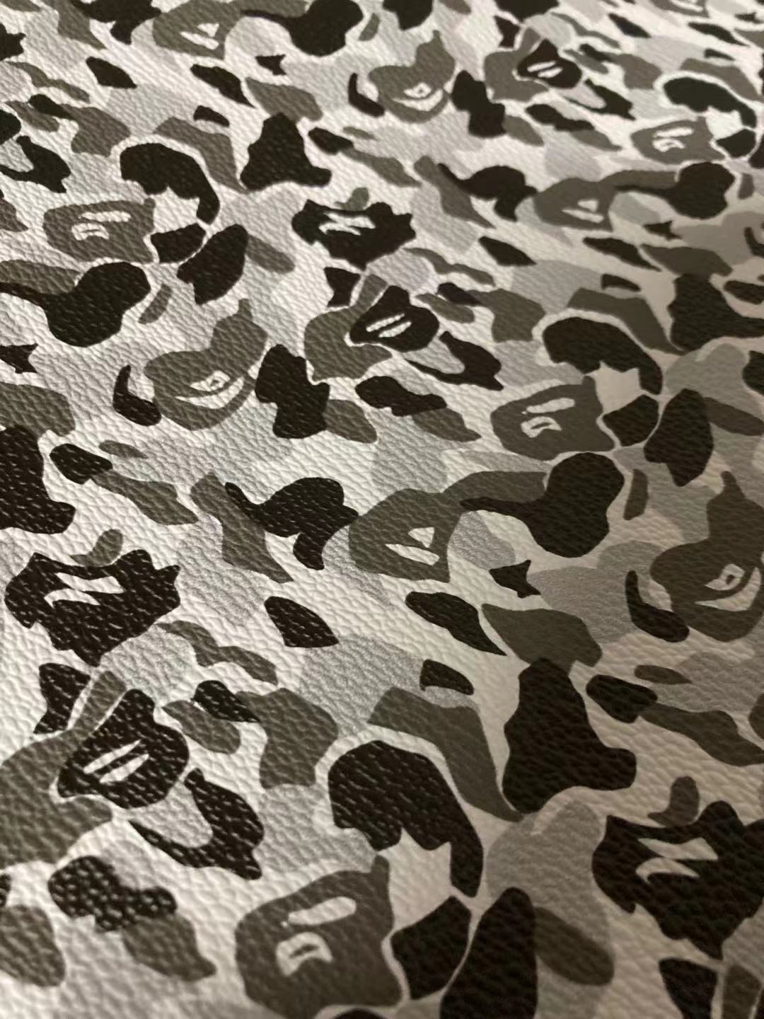 Black White Bape Vinyl Faux Leather for Bape Custom Sneaker