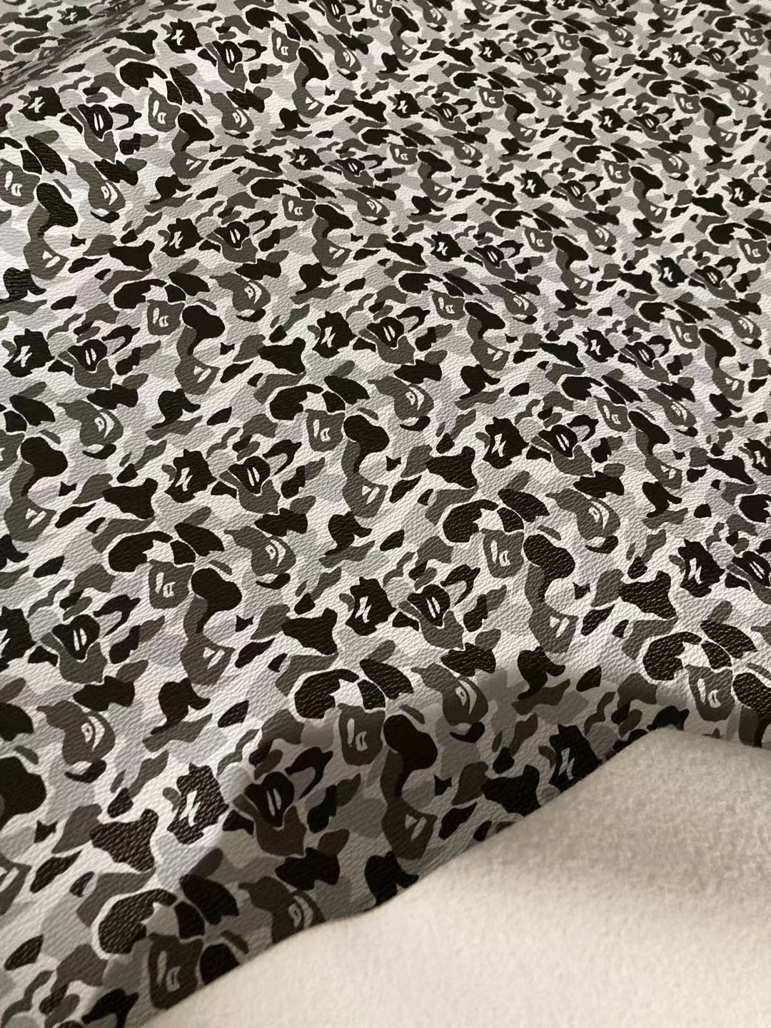 Black White Bape Vinyl Faux Leather for Bape Custom Sneaker