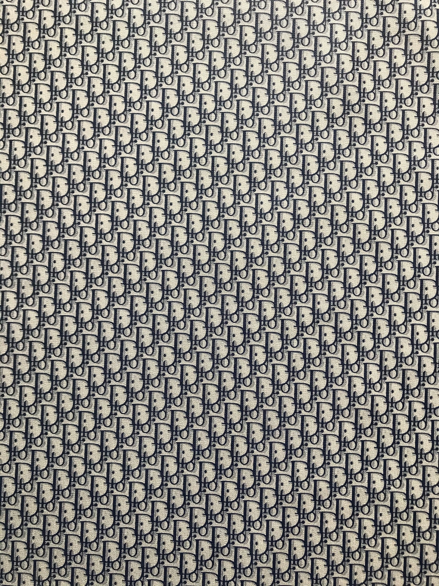Classic Dior (NAVY) Faux Leather Fabric for Bag and Shoe Custom