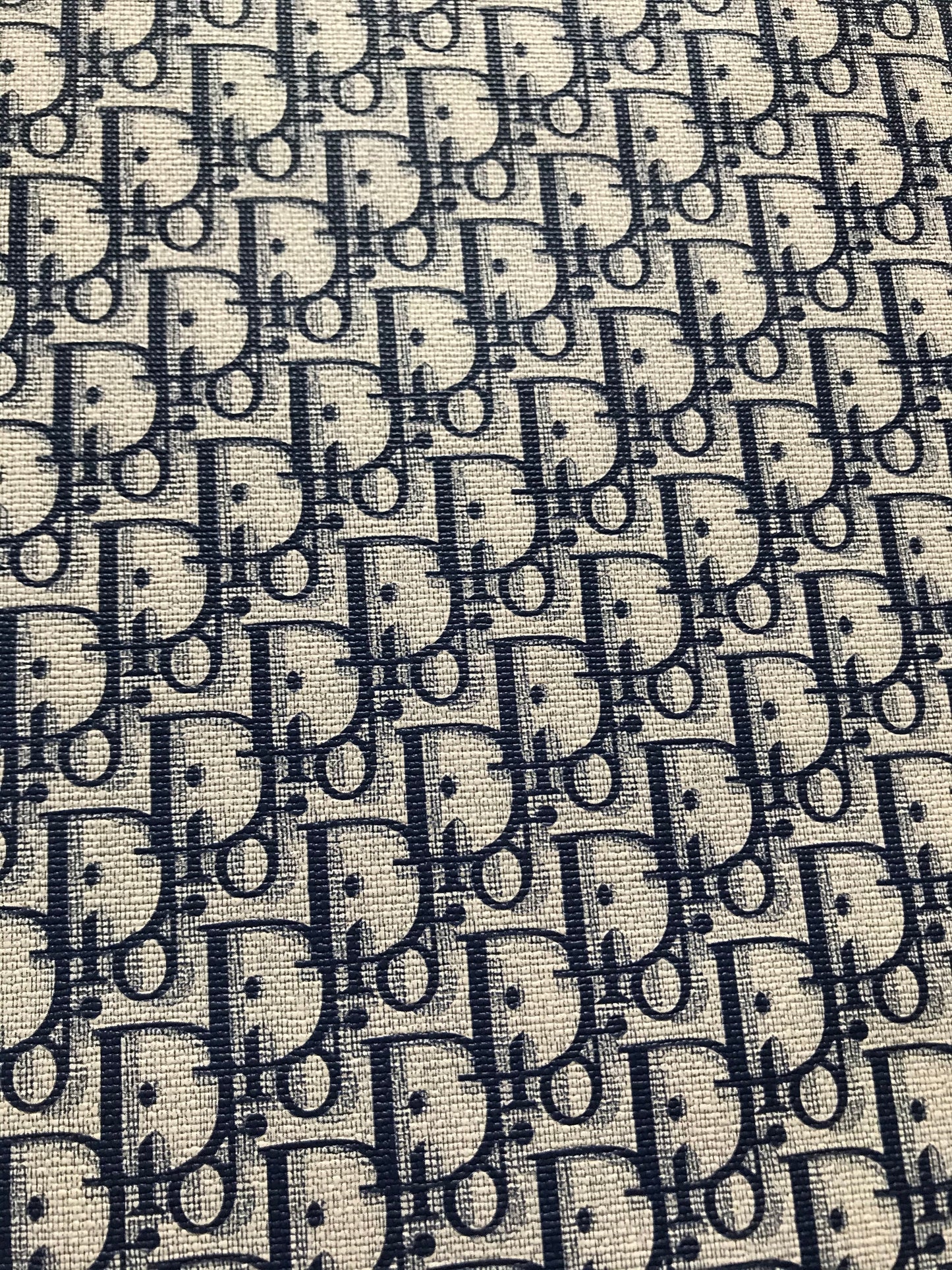 Classic Dior (NAVY) Faux Leather Fabric for Bag and Shoe Custom