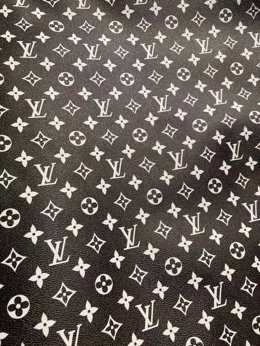 Classic Black White LV Monogram Leather for Custom Sneakers