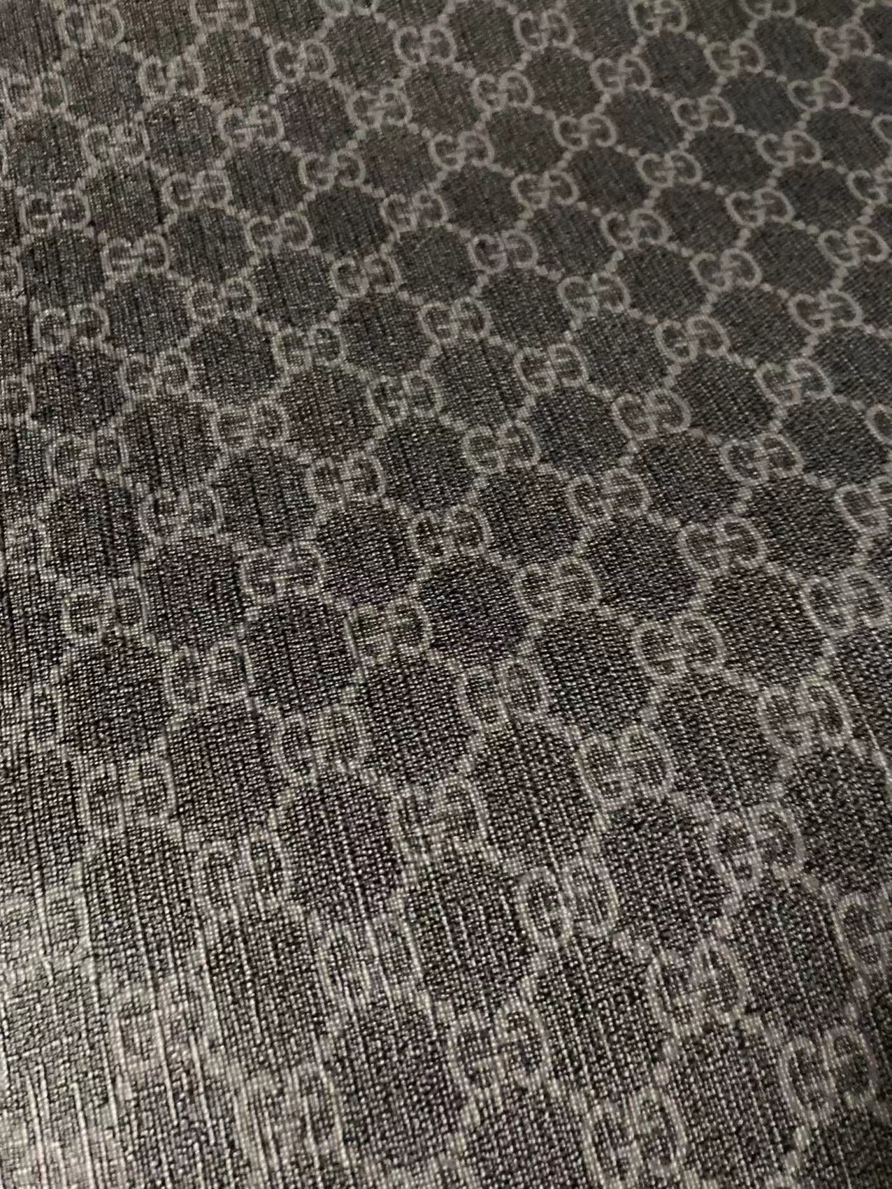 Classic Premium Black Grey Gucci Vinyl Designer Leather for Custom