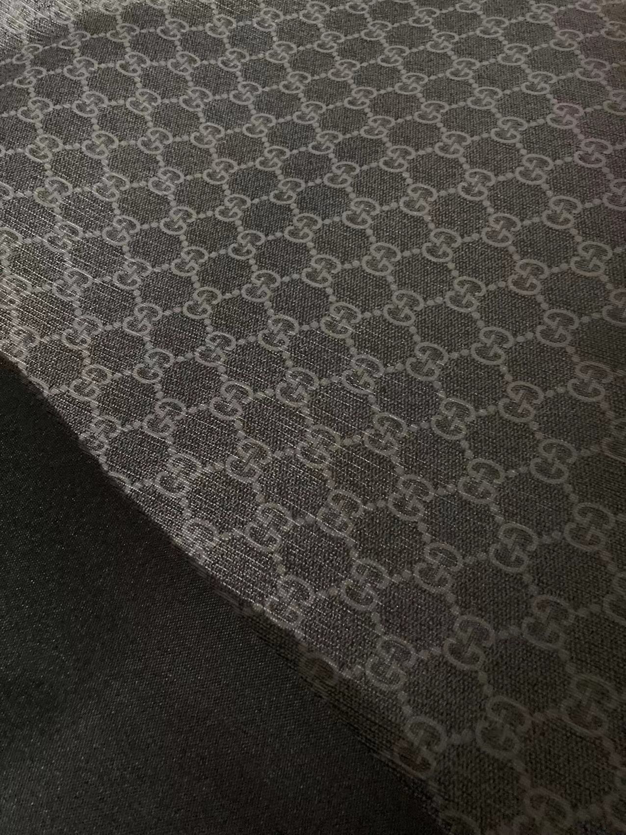 Classic Premium Black Grey Gucci Vinyl Designer Leather for Custom