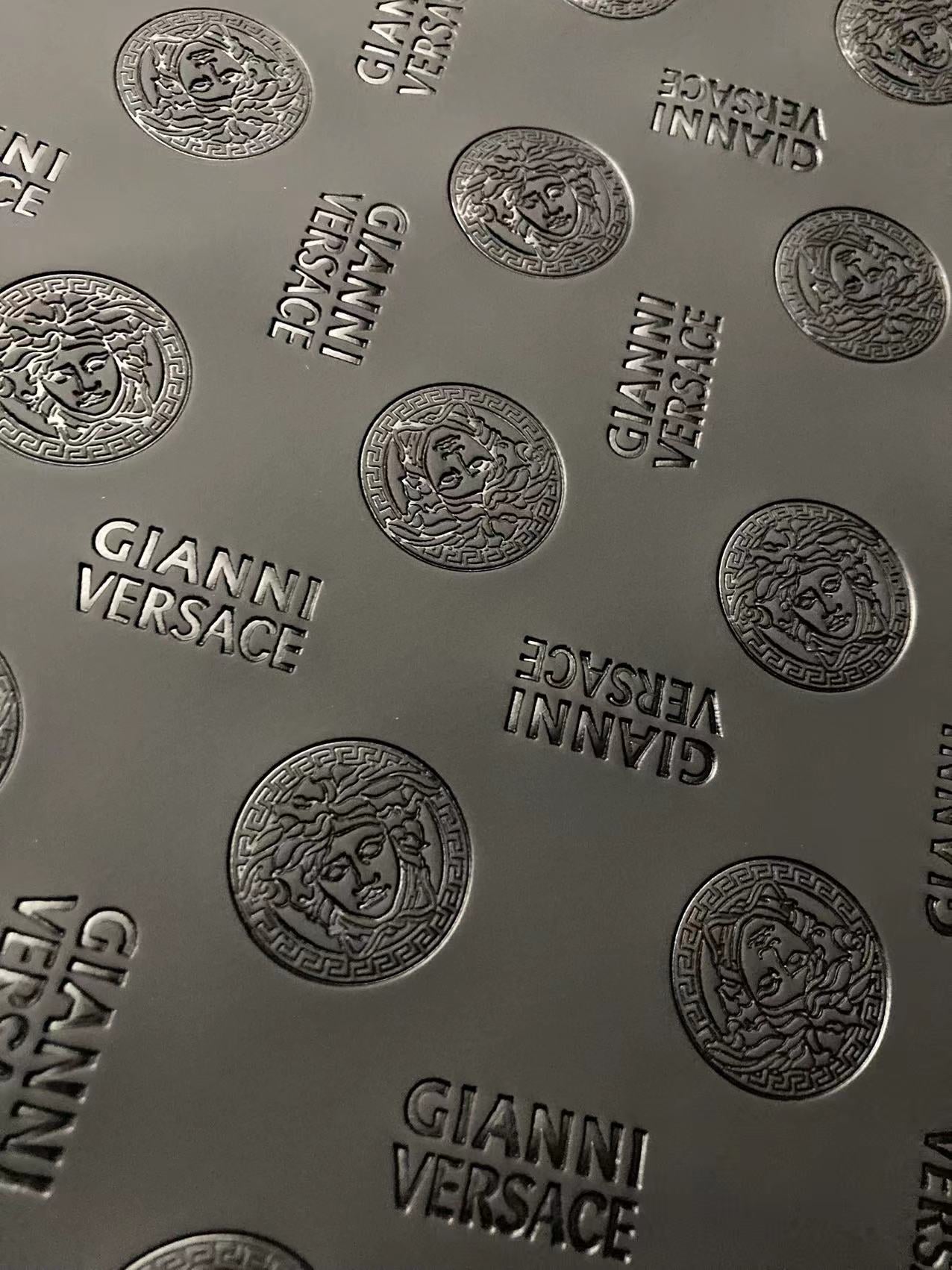 Black Embossed Versace Premium Quality Leather