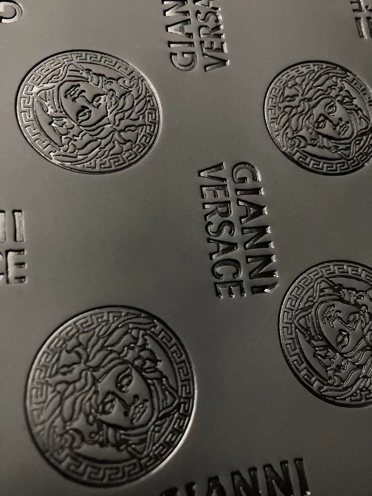 Black Embossed Versace Premium Quality Leather