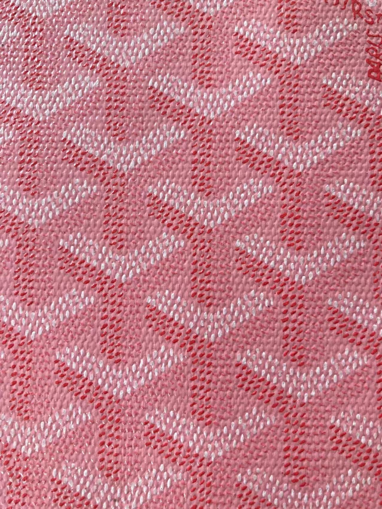 Original Quality Pink Goyard Canvas Fabric for Custom Sneakers Car Interior