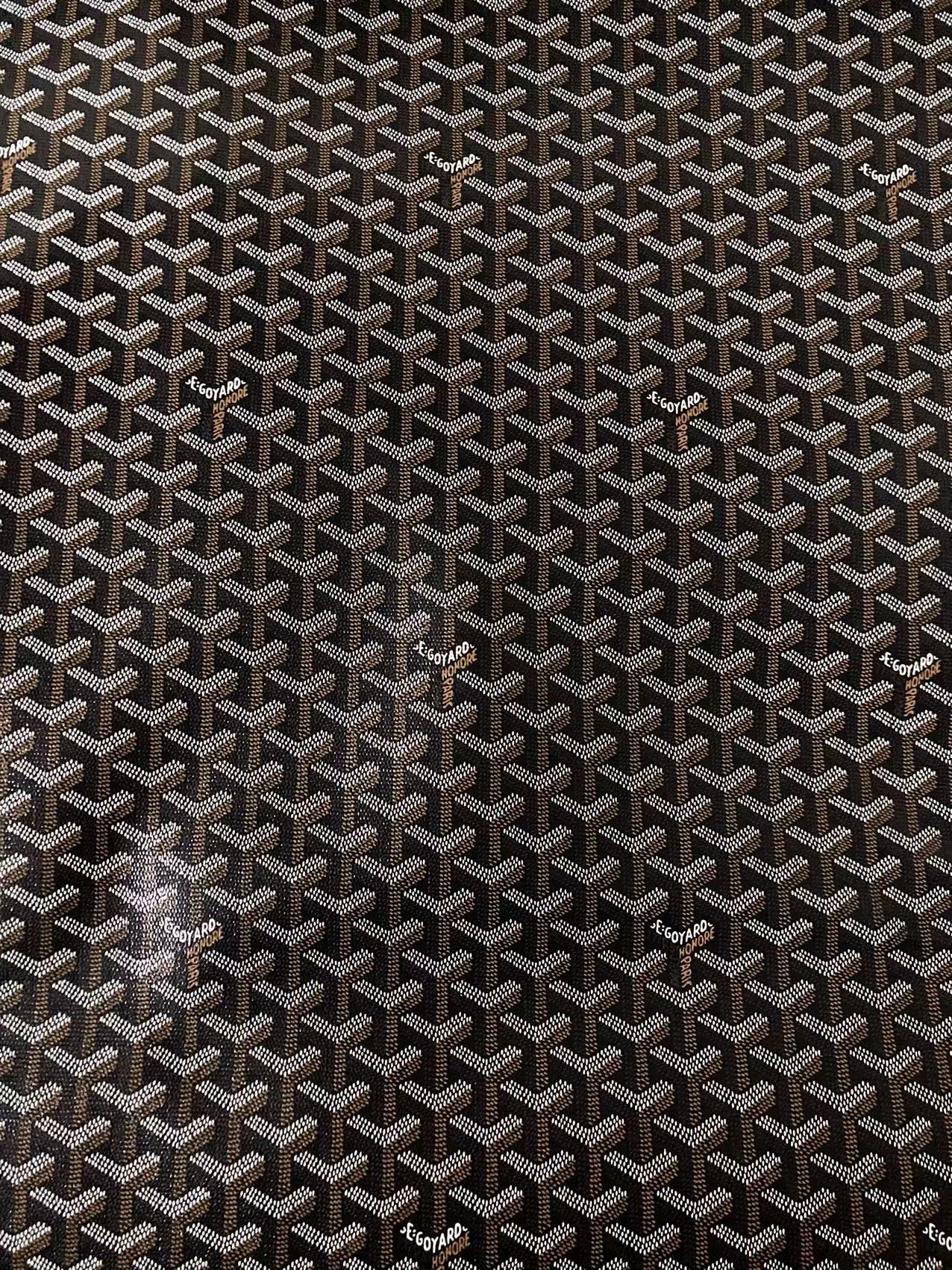 Premium Original Classic Black Brown Goyard Fabric for Bag Furniture Custom