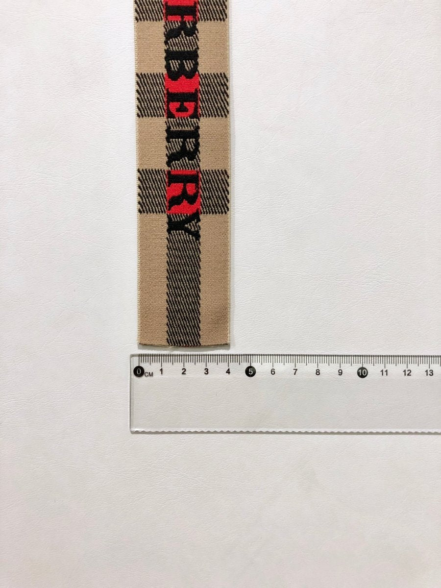 Burberry Check Elastic Band Straps - mingfabricstore