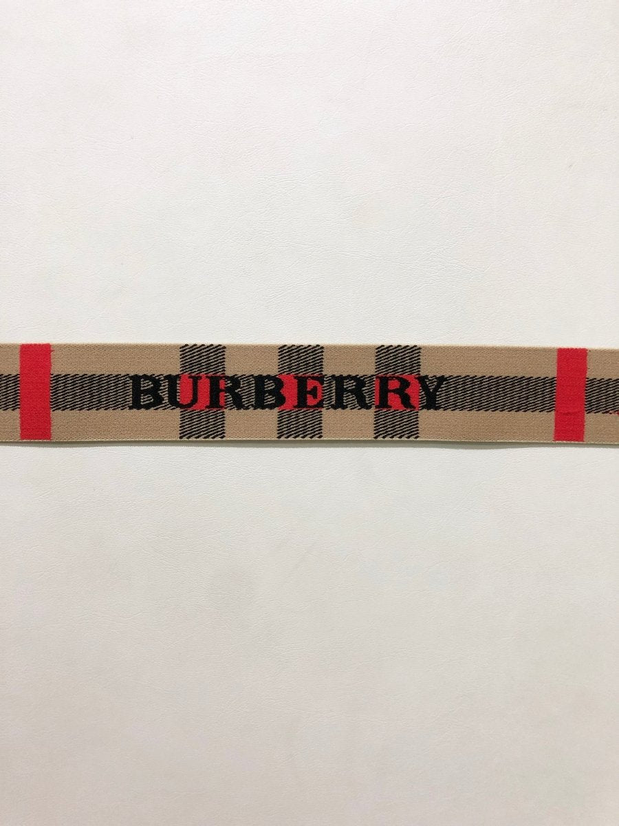 Burberry Check Elastic Band Straps - mingfabricstore
