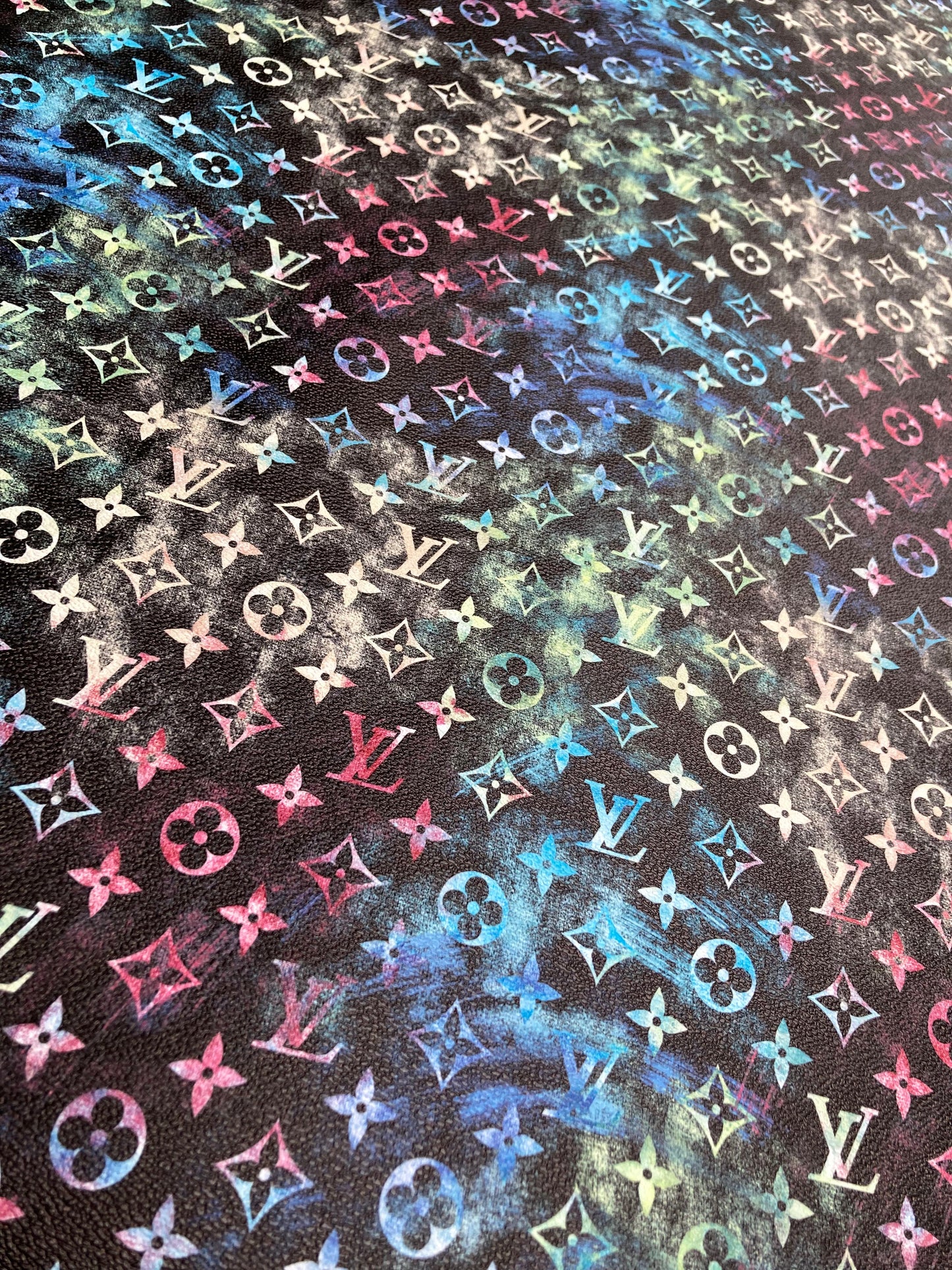 Beautiful Colorful LV Crafts Vinyl for Custom Sneaker Upholstery