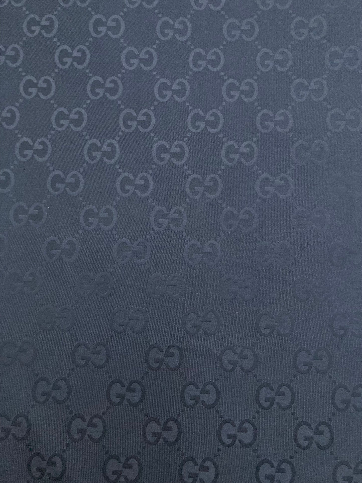 Handmade Custom Pure Black GG Jacquard Fabric for Clothing