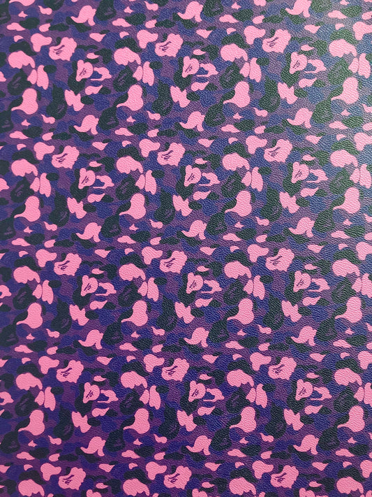 Custom Handmade DIY Leather Purple Bape for Sneakers Upholstery