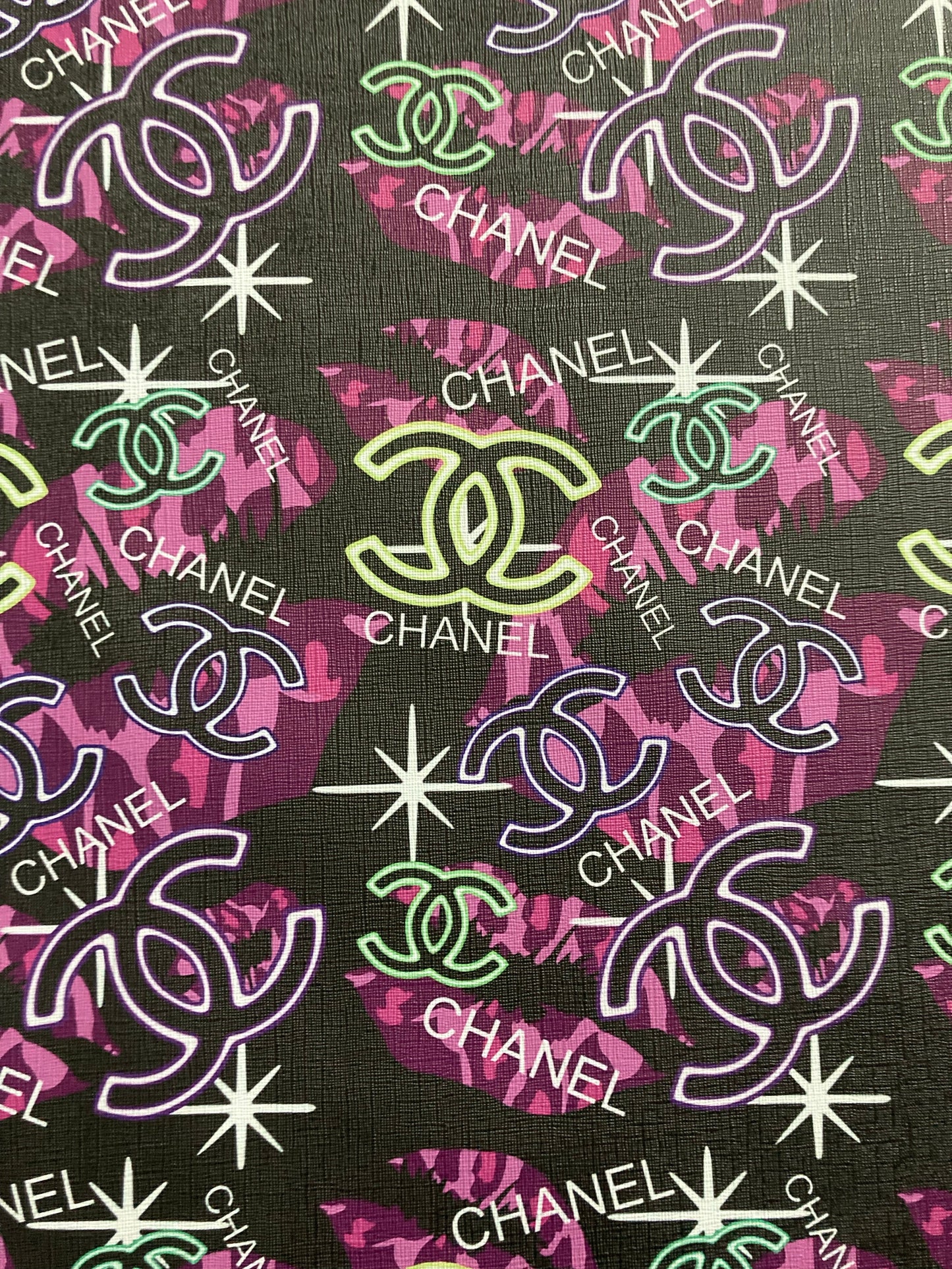 Custom Chanel Bling Leather Fabric for Upholstery