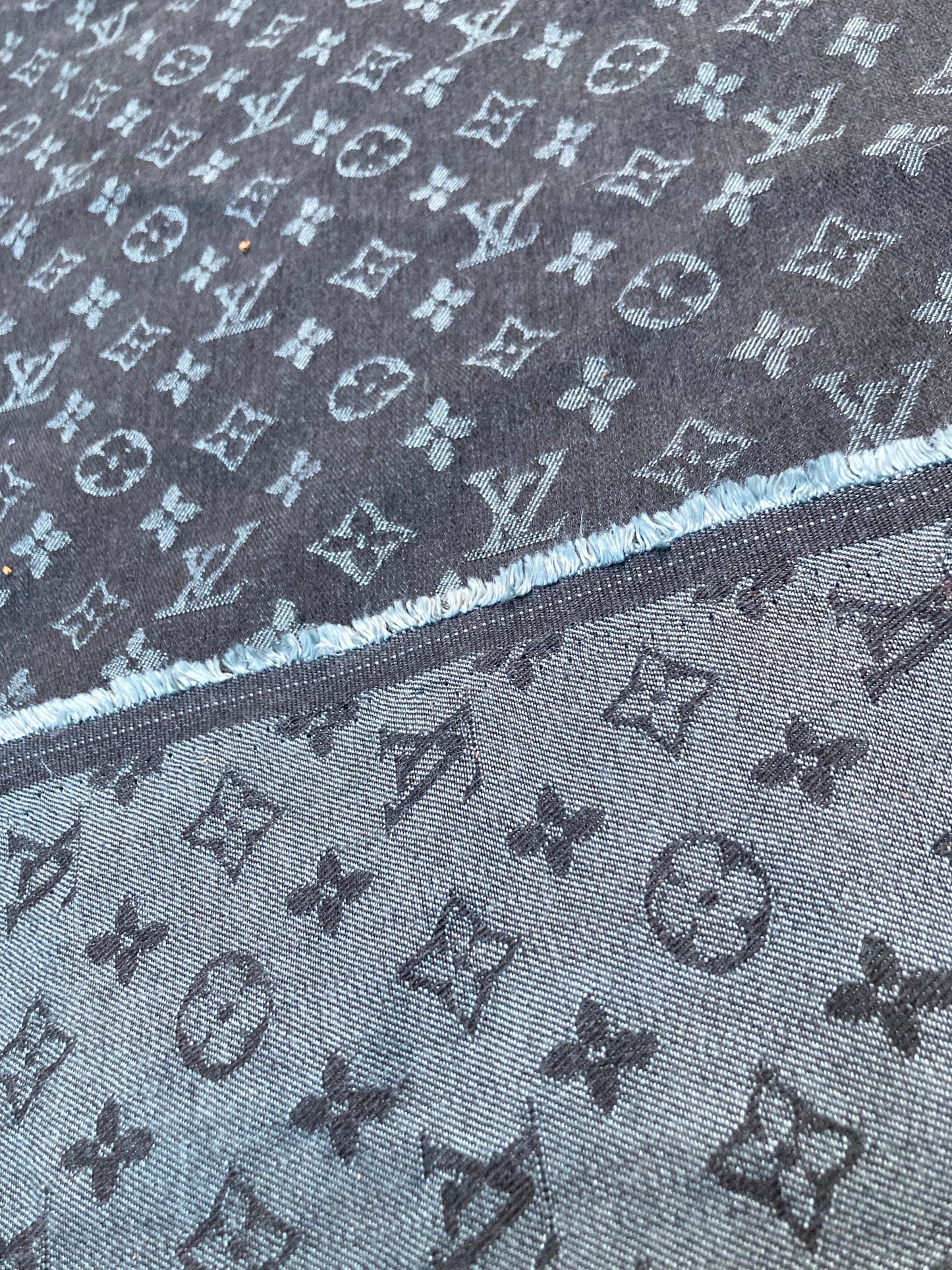 Black Denim LV Fabric